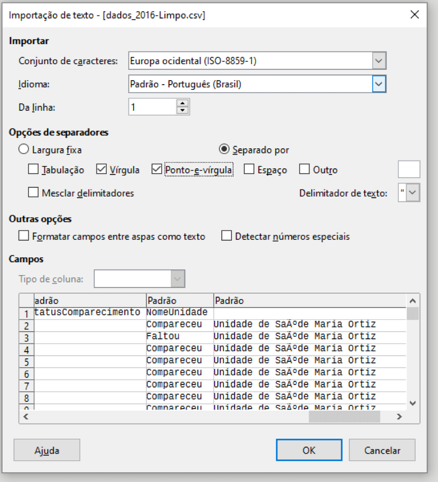 exemplo de encoding ISO-8859-1